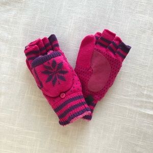 Isotoner hot pink & purple gloves